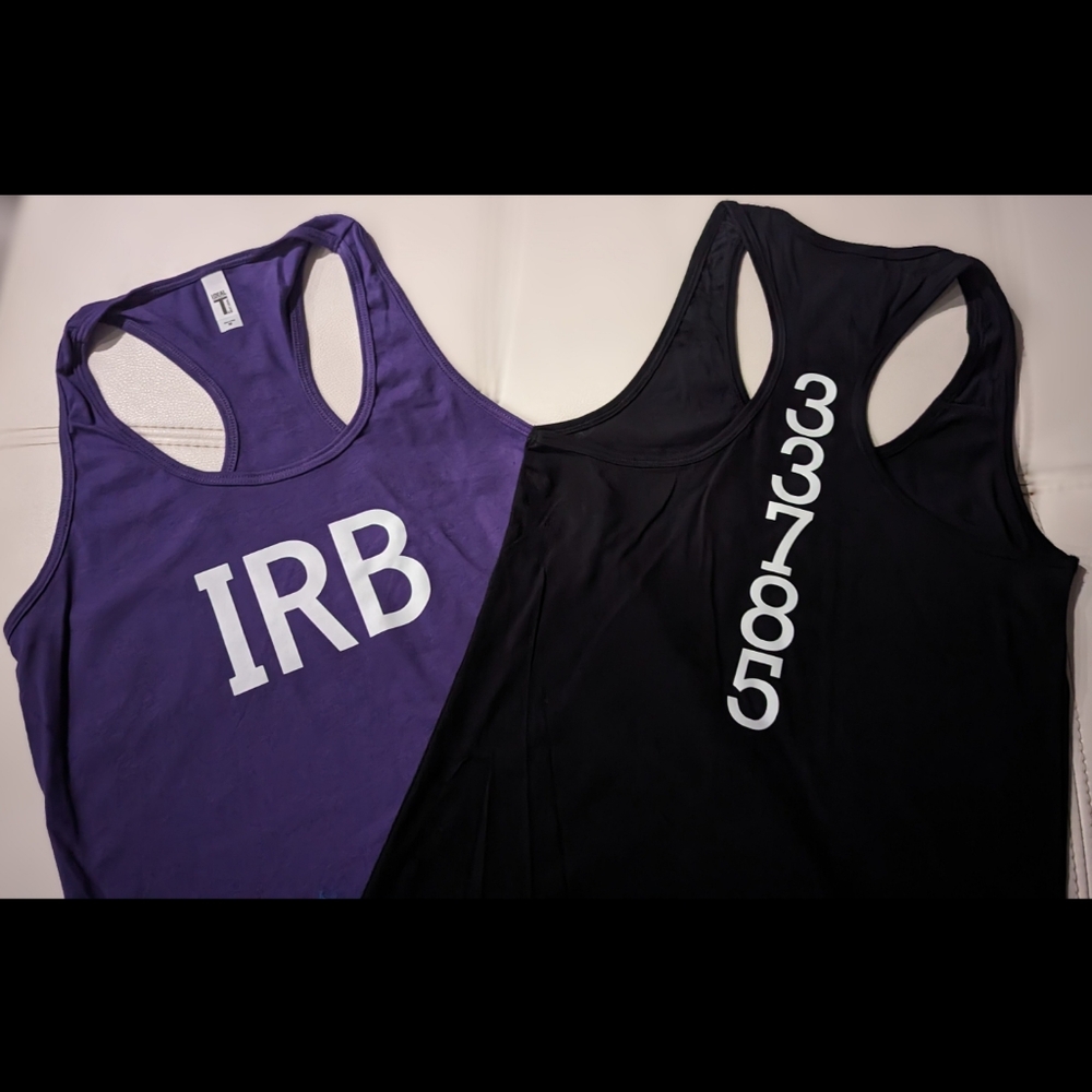 PURPLE - IRB Indian Rocks Beach Women's Racerback Tank Top